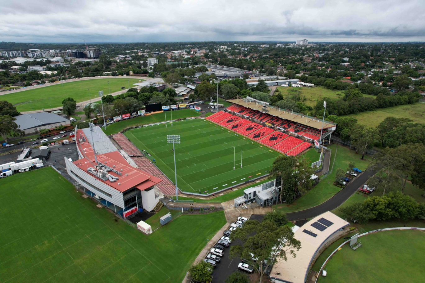Aerial view of Penrith Stadium