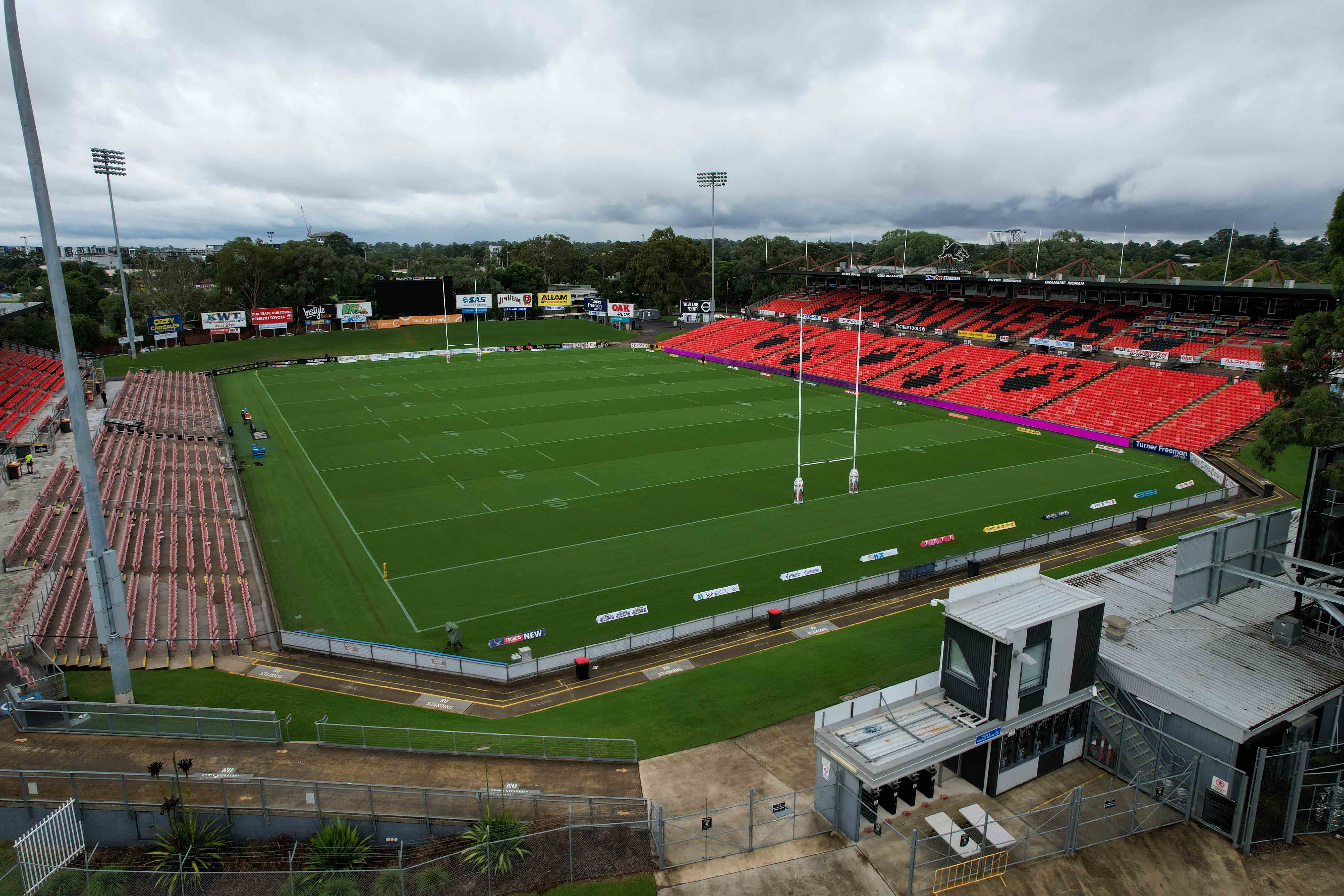 Aerial view of Penrith Stadium